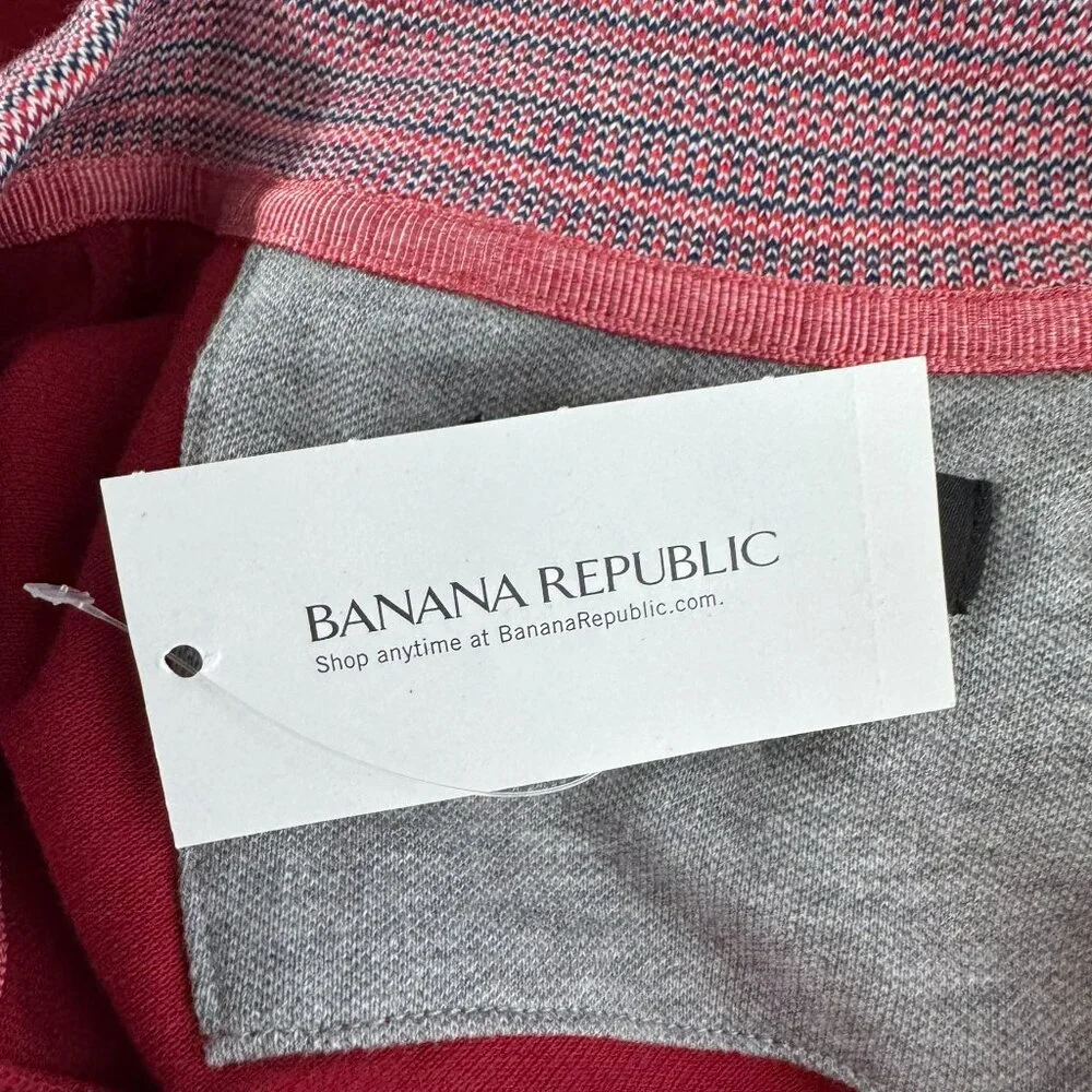 Banana Republic Polo Shirt Mens 2XLT Red Short Sleeve‎ Cotton Blend NWT TP-3538